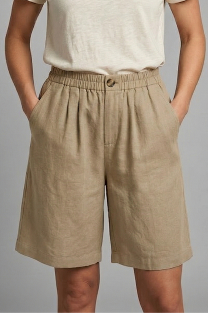 Lila | Chic Elastic Waist Shorts with Pockets
