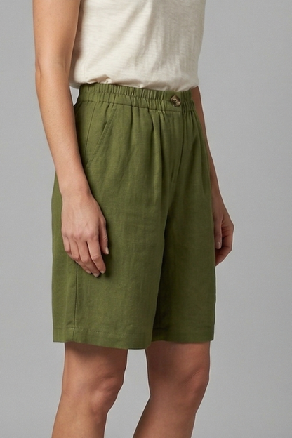 Lila | Chic Elastic Waist Shorts with Pockets