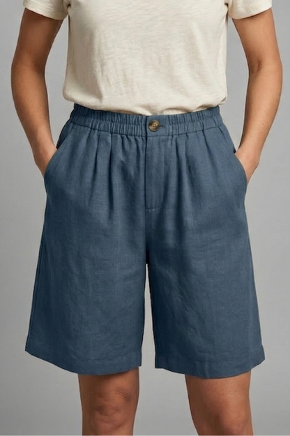 Lila | Chic Elastic Waist Shorts with Pockets