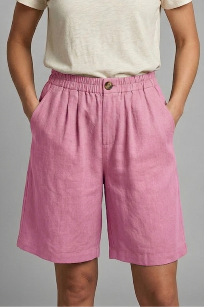 Lila | Chic Elastic Waist Shorts with Pockets