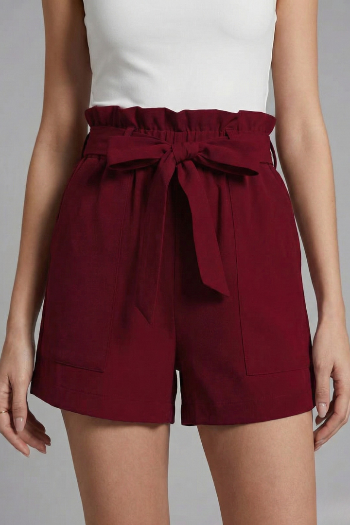 Lila | Tie Waist Ruffle Shorts
