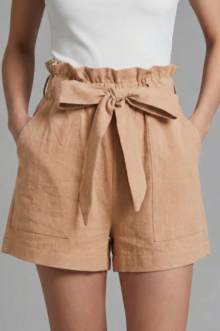 Lila | Tie Waist Ruffle Shorts