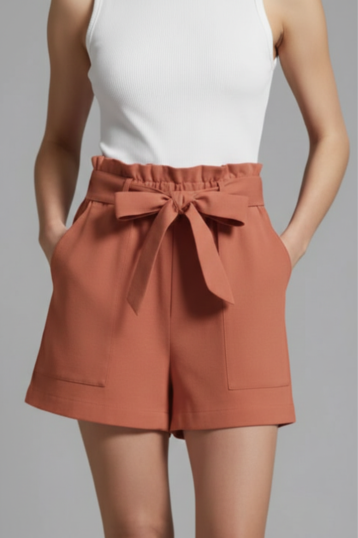 Lila | Tie Waist Ruffle Shorts