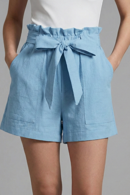Lila | Tie Waist Ruffle Shorts
