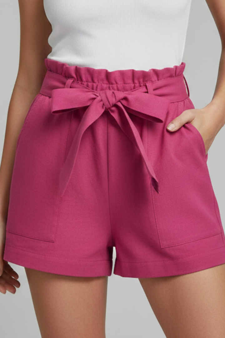 Luna | Tie Waist Shorts with Side Pockets