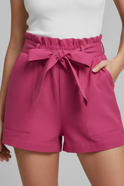 Luna | Tie Waist Shorts with Side Pockets