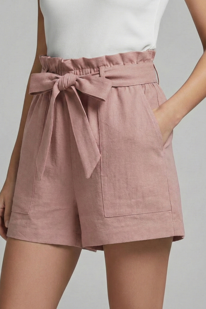 Luna | Tie Waist Shorts with Side Pockets