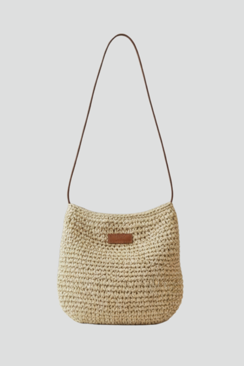 Lila | Woven Surface Shoulder Bag with Long Strap