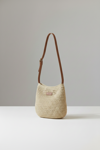 Lila | Woven Surface Shoulder Bag with Long Strap