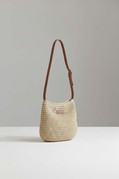 Lila | Woven Surface Shoulder Bag with Long Strap