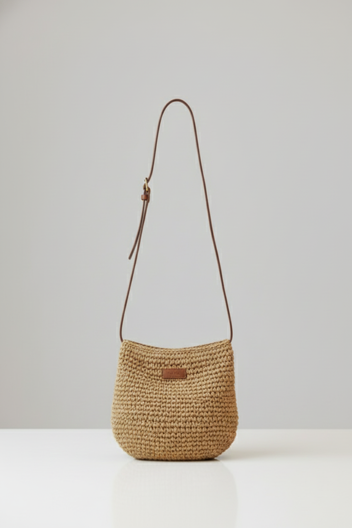 Lila | Woven Surface Shoulder Bag with Long Strap