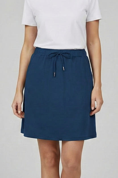 Lena | Drawstring Waist Skirt with Built-In Shorts