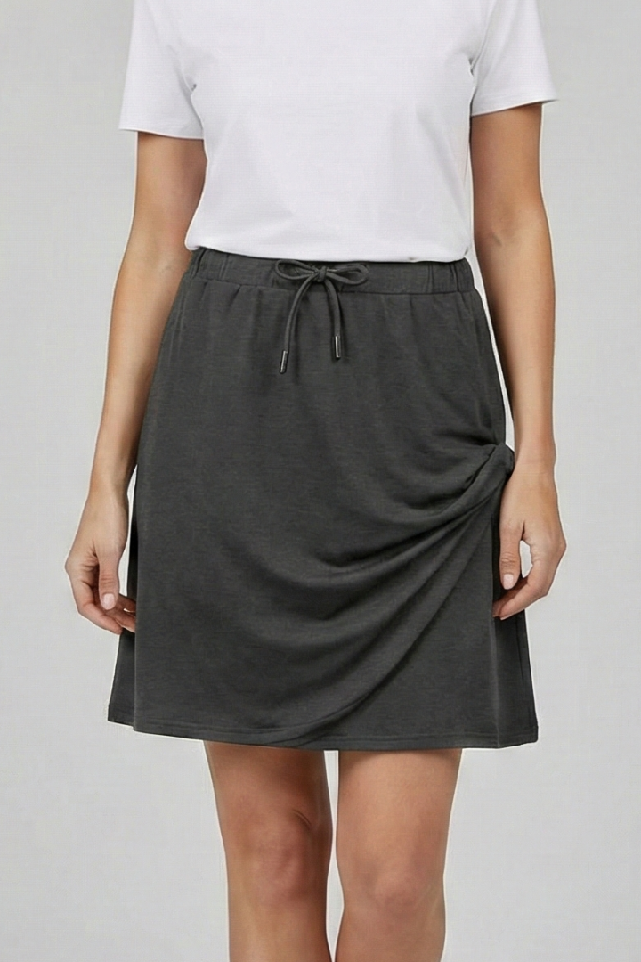 Lena | Drawstring Waist Skirt with Built-In Shorts