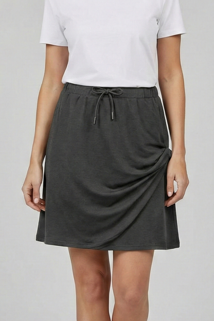 Lena | Drawstring Waist Skirt with Built-In Shorts