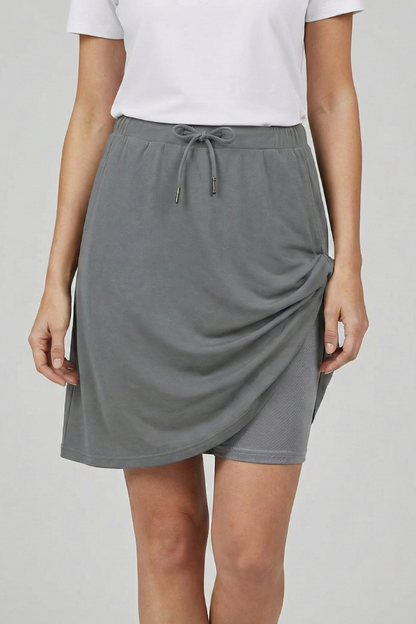 Lena | Drawstring Waist Skirt with Built-In Shorts