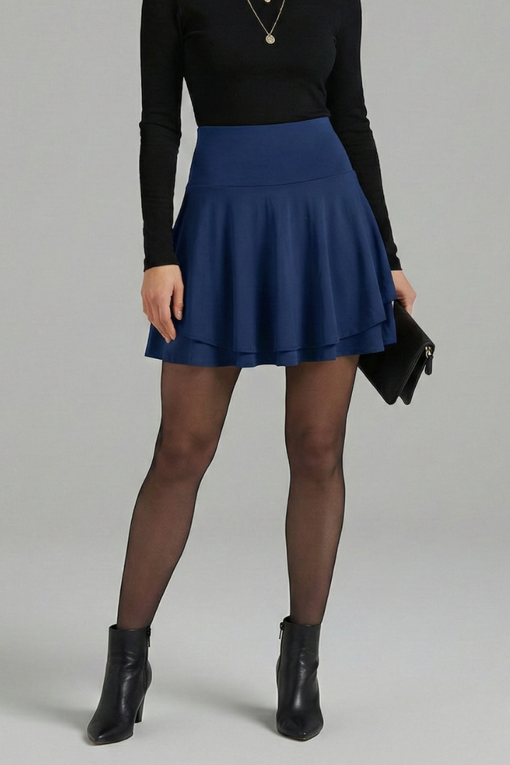 Lena | High-Waisted Skirt with Built-In Shorts
