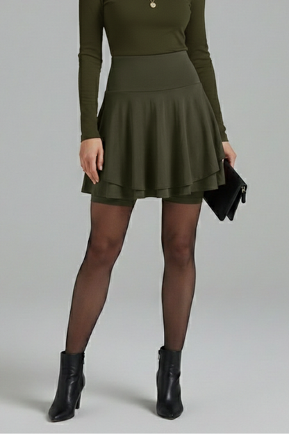 Lena | High-Waisted Skirt with Built-In Shorts