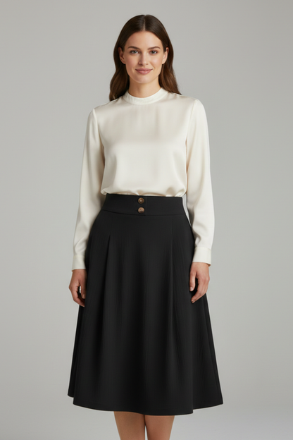 Isla | High-Waisted Flared Skirt