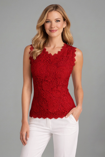 Isla | V-Neck Lace Detail Blouse