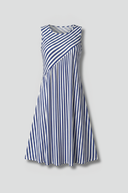 Lila | Striped Sleeveless Relaxed Dress