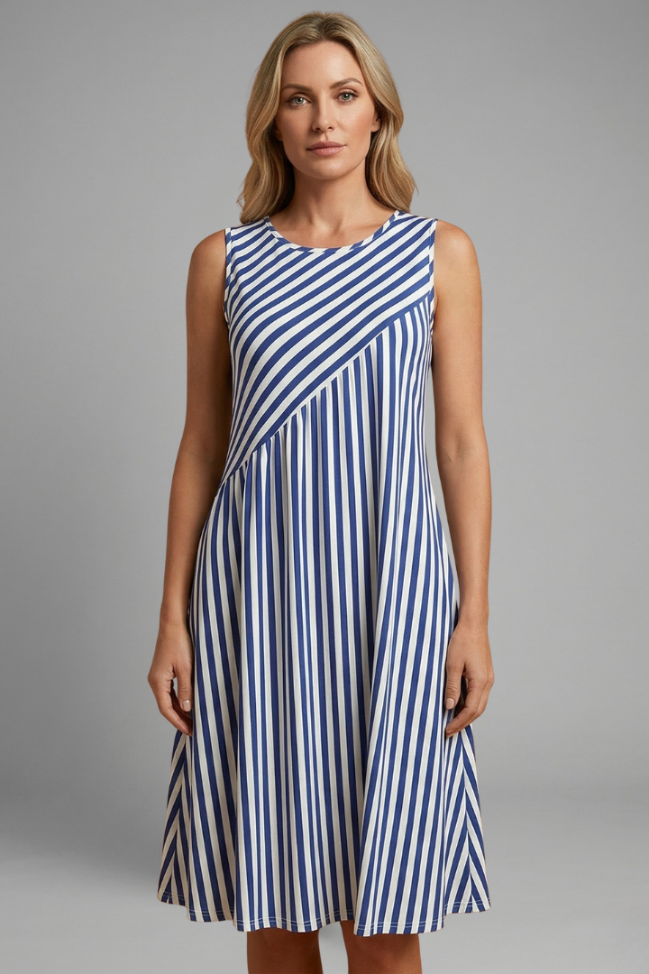Lila | Striped Sleeveless Relaxed Dress