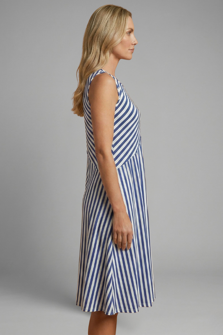 Lila | Striped Sleeveless Relaxed Dress