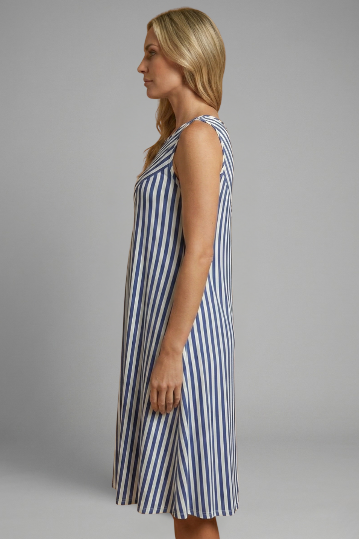 Lila | Striped Sleeveless Relaxed Dress