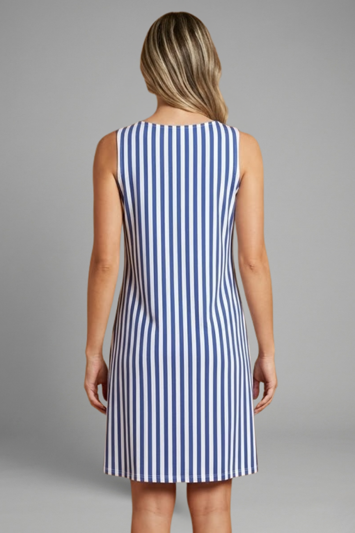 Lila | Striped Sleeveless Relaxed Dress
