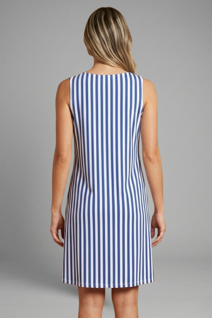 Lila | Striped Sleeveless Relaxed Dress