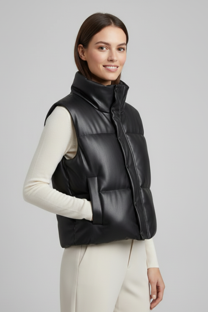 Lila | Sleek Sleeveless Zip Jacket