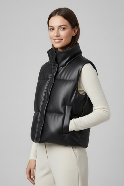 Lila | Sleek Sleeveless Zip Jacket