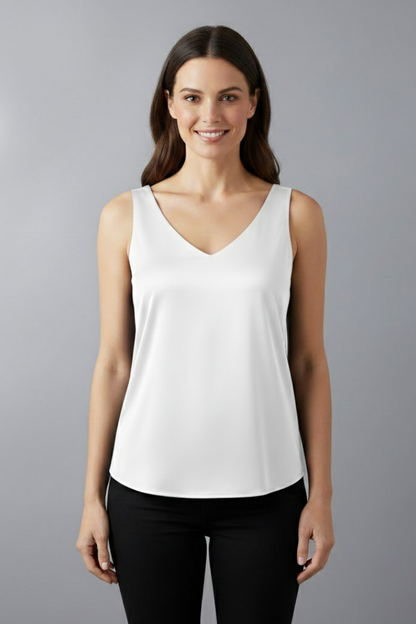 Luna | Elegant Sleeveless V-Neck Top