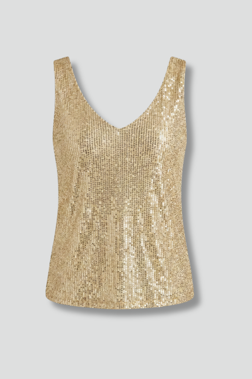 Lila | V-Neck Sleeveless Sequin Top