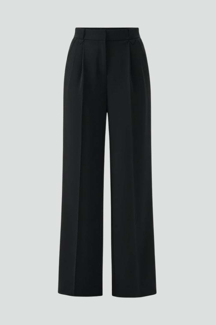 Cleo | Pleated Waist Straight-Leg Trousers with Pockets