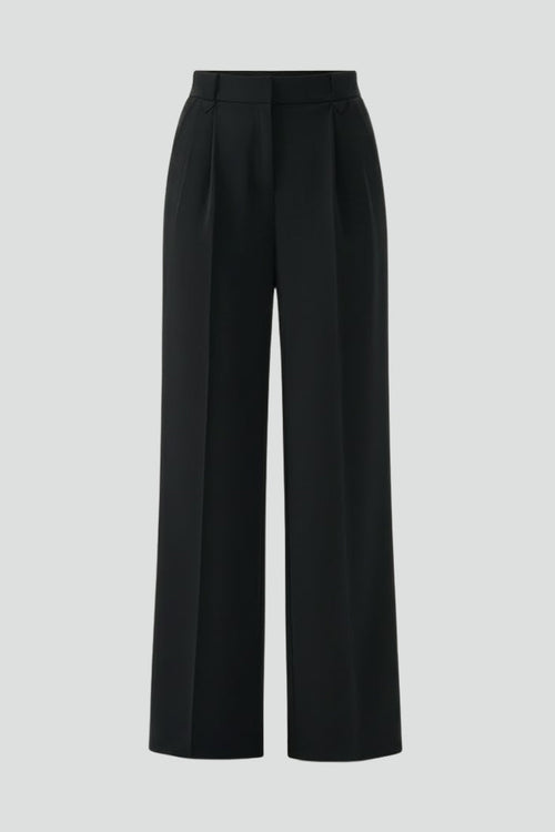 Cleo | Pleated Waist Straight-Leg Trousers with Pockets