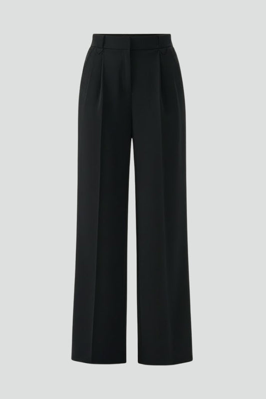 Cleo | Pleated Waist Straight-Leg Trousers with Pockets