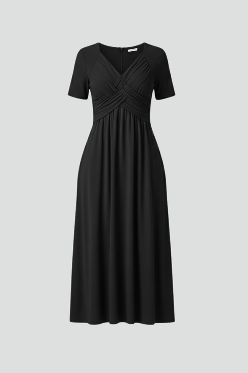 Lila | V-neck Short Sleeve Summer Dress