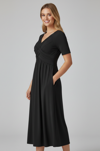 Lila | V-neck Short Sleeve Summer Dress