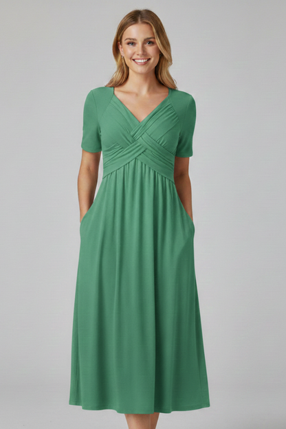 Lila | V-neck Short Sleeve Summer Dress