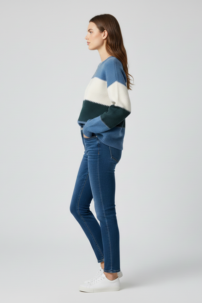 Lila | Striped Knit Relaxed Sweater