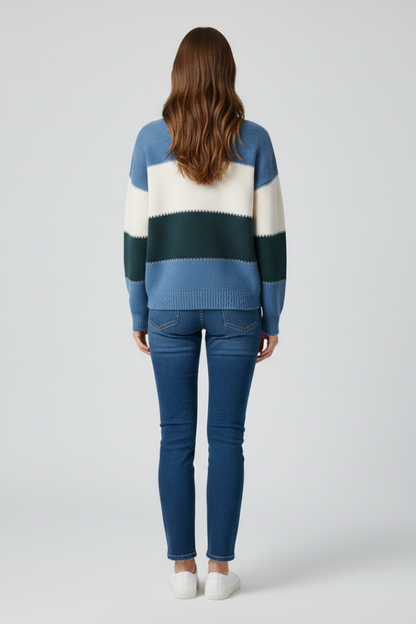Lila | Striped Knit Relaxed Sweater