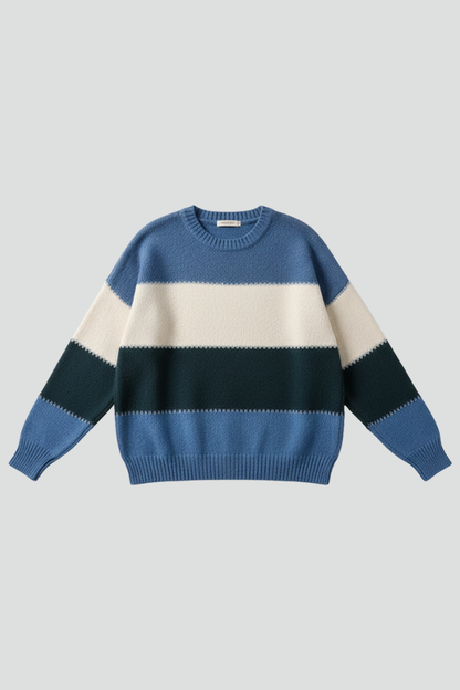 Lila | Striped Knit Relaxed Sweater