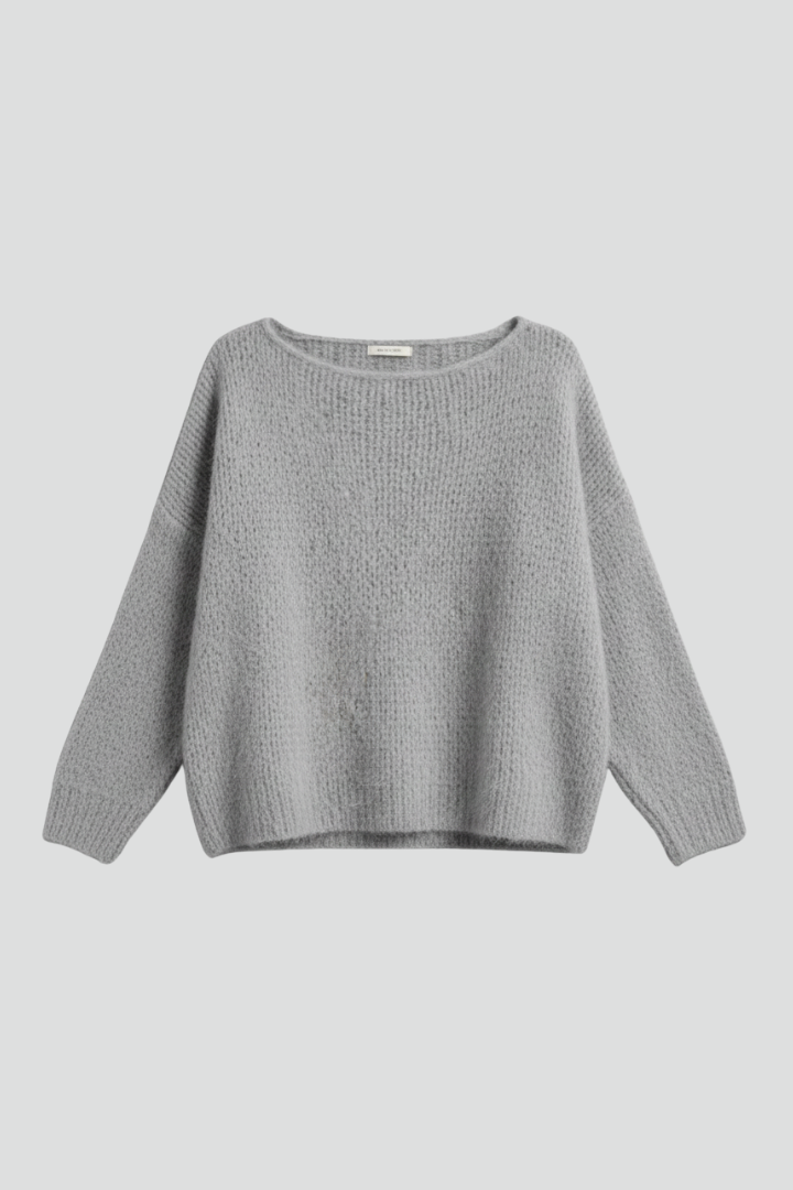 Lila | Brushed Knit Wide Neck Sweater
