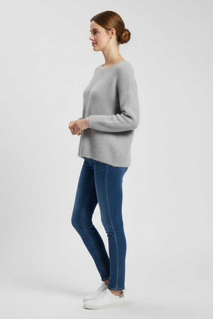 Lila | Brushed Knit Wide Neck Sweater
