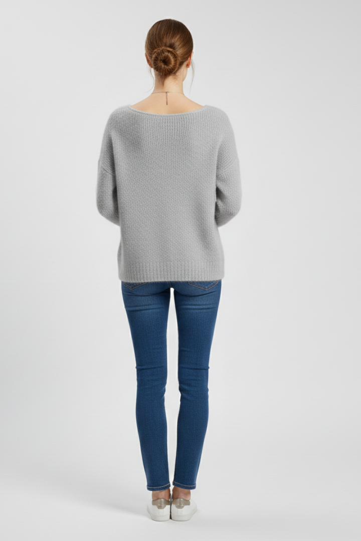 Lila | Brushed Knit Wide Neck Sweater