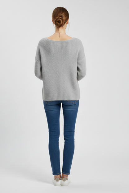 Lila | Brushed Knit Wide Neck Sweater