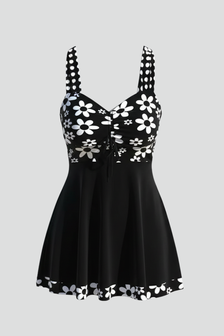 Lila | Halter Neck Printed Swim Dress