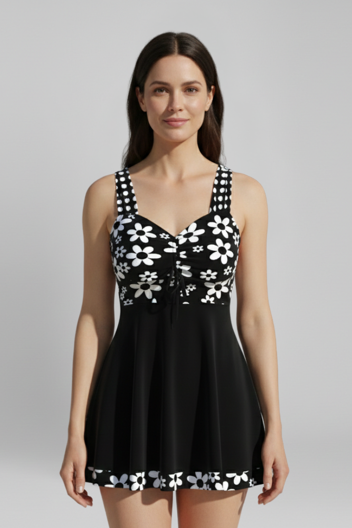 Lila | Halter Neck Printed Swim Dress