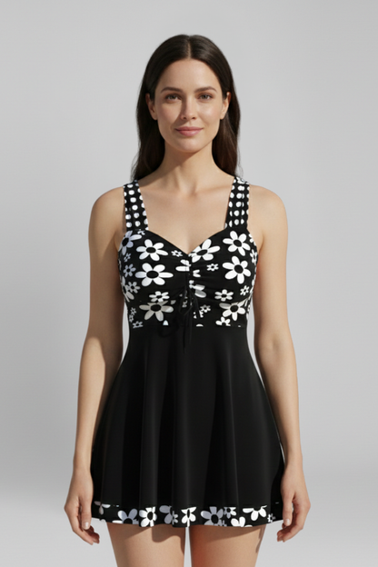 Lila | Halter Neck Printed Swim Dress