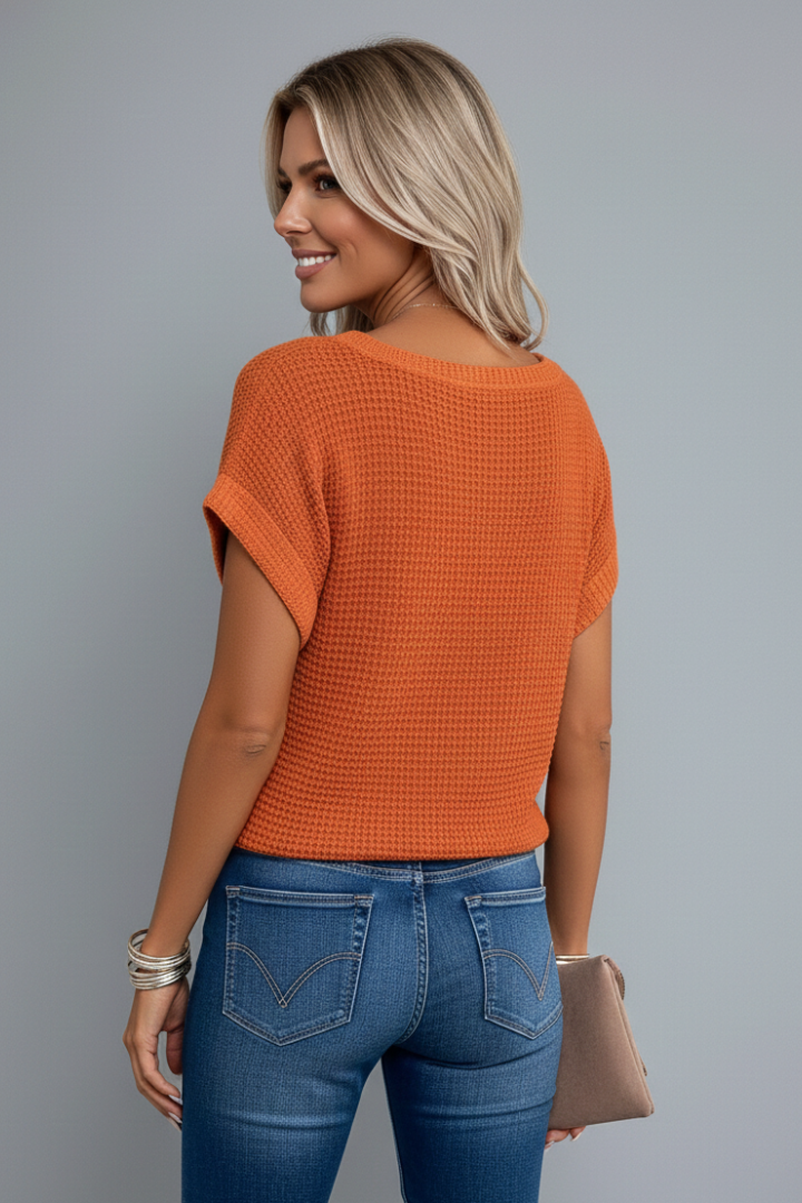 Lila | Lace-Trim Short Sleeve T-Shirt